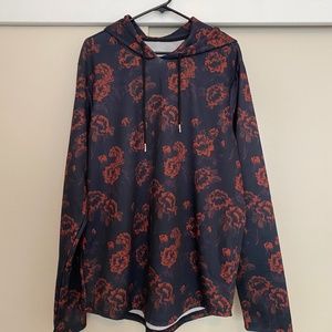 GBG Guess Large Black, Red, Purple Flowers Hoodie